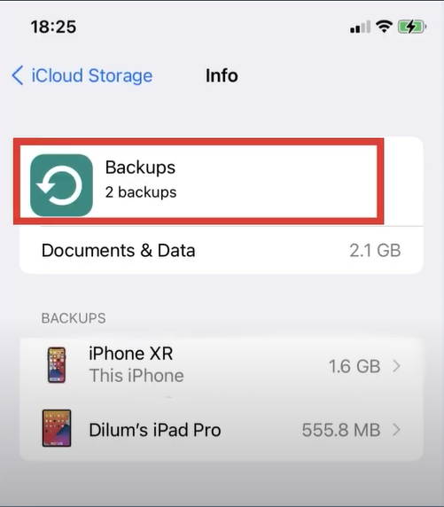 tap-on-backup-option