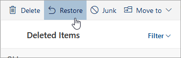 select the Restore option