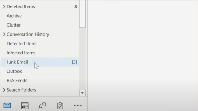 go to the Junk Email