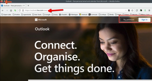 sign into your Outlook account