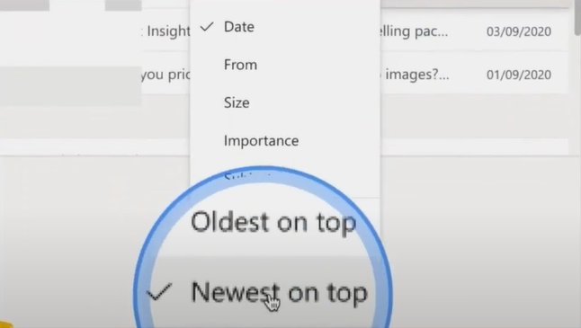 Newest on Top option is selected