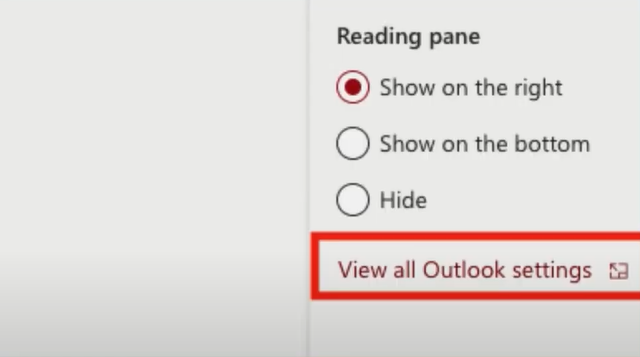 select View all Outlook Settings