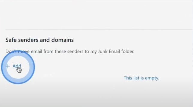 choose the add option