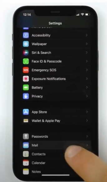Tap on Mail