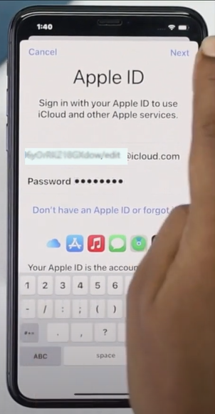 Enter the password