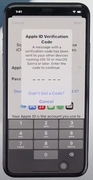 Put verification code