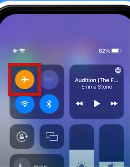 Turn on the airplane mode