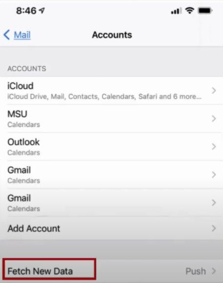 Select fetch new data