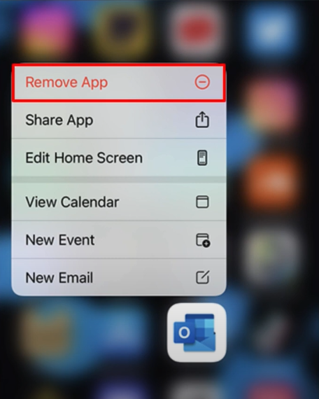 Select remove app