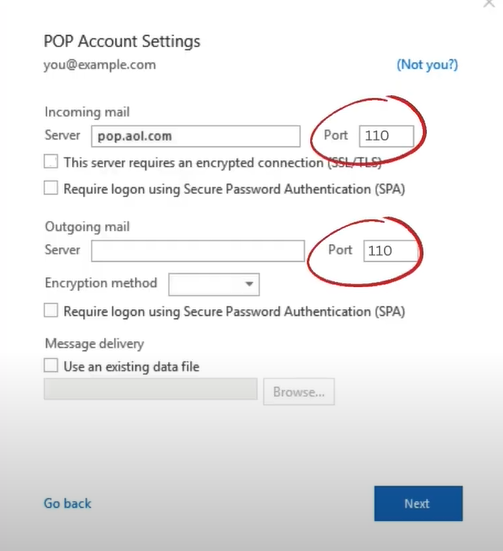 Select the both ports
