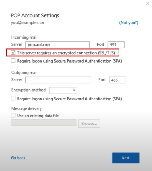 Select the checkbox