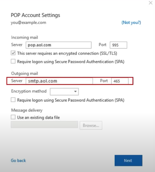 Change the port number