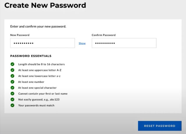 Type new password