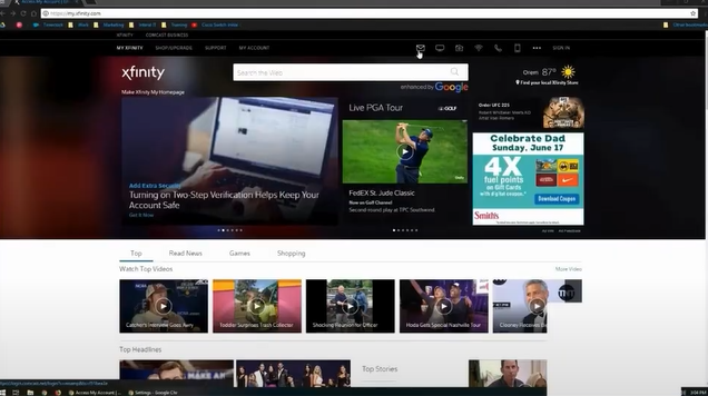 Go to Xfinity Page