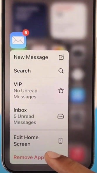 Select remove app