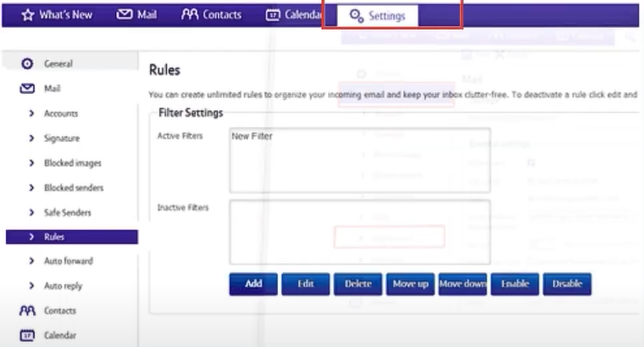 Settings Tab