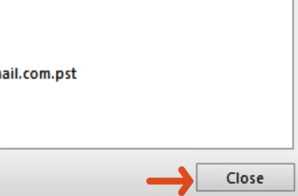 Select the close option