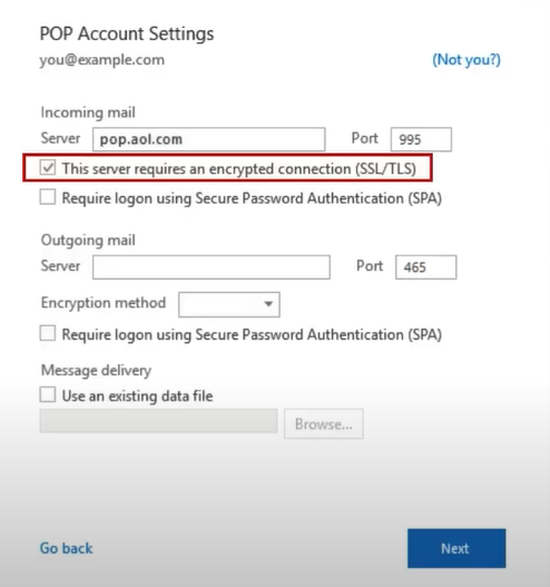 Click on the checkbox