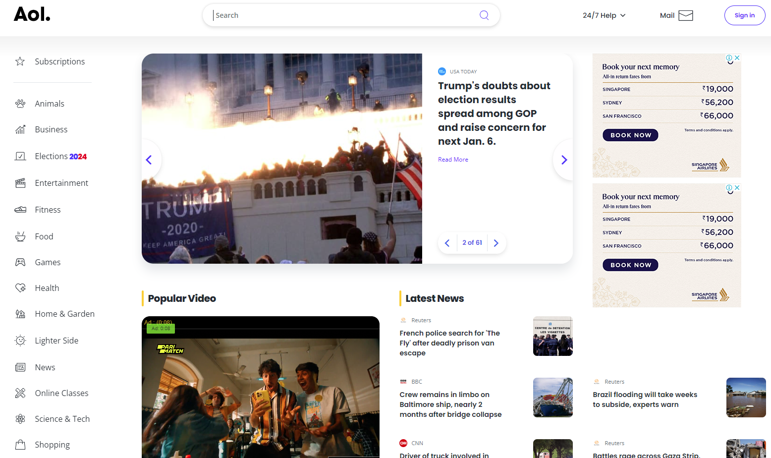 Visit official AOL Website