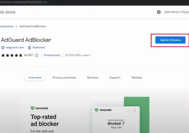 Select Add to chrome