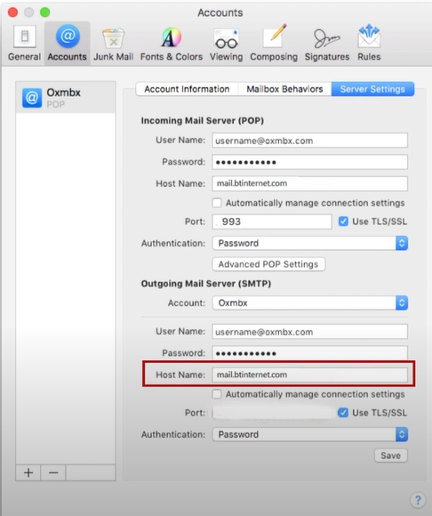 Confirm the hostname