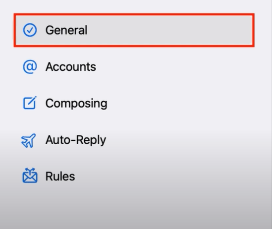 Make sure you are in General Tab