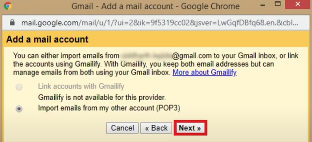 Select import Emails