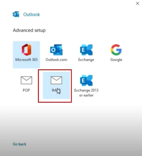 Choose IMAP Options