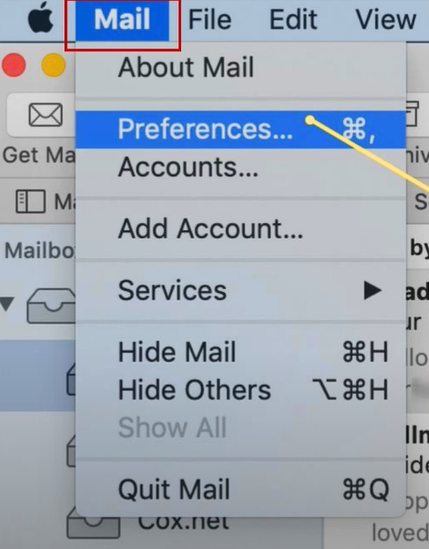 Choose the Mail Option