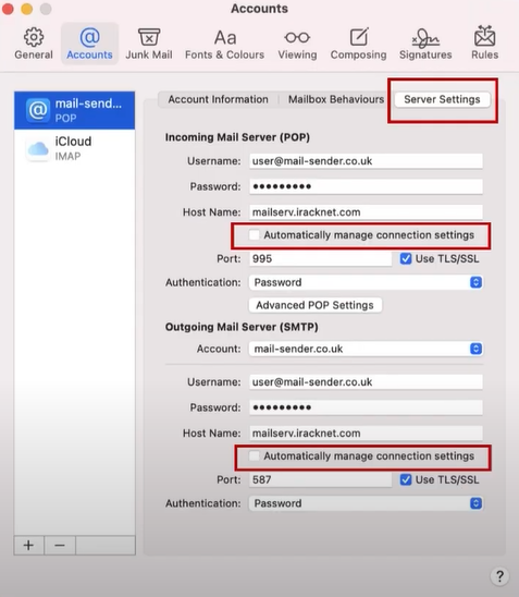 Uncheck the box in server settings