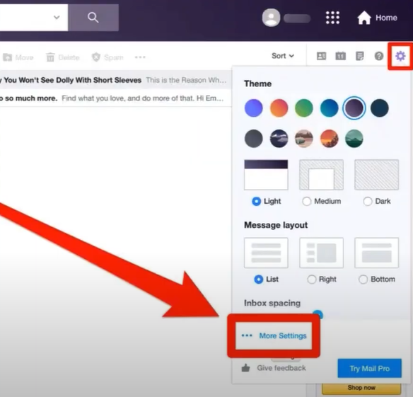 Click the more settings
