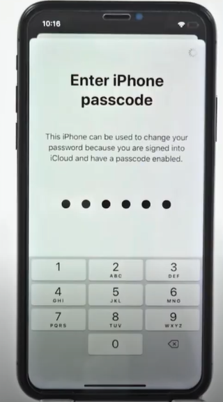 Enter the passcode