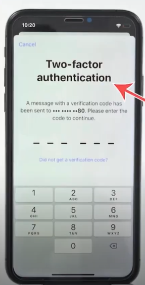 Enter the verification code