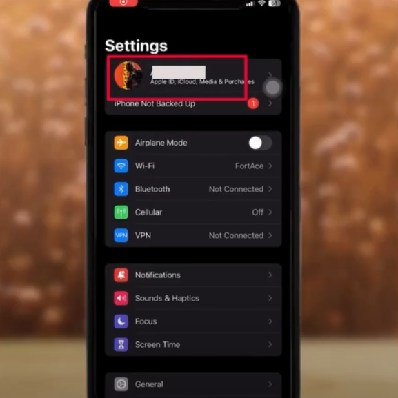 Tap on your Email Id