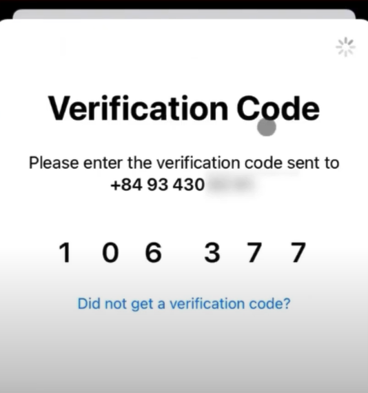 Enter the verification code