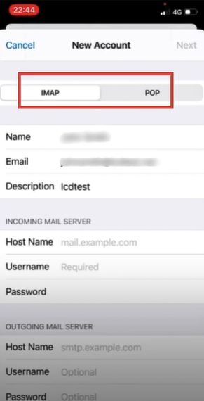 Choose IMAP and POP Tab