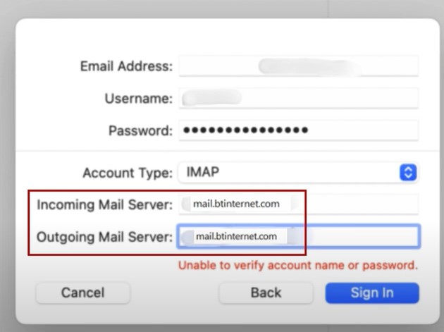 Outgoing Mail Server