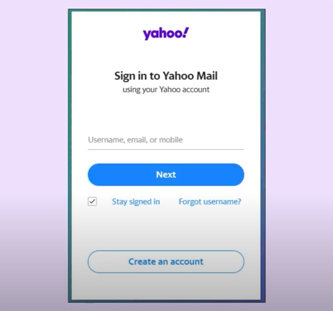 sign in to your account