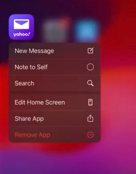 select Remove App