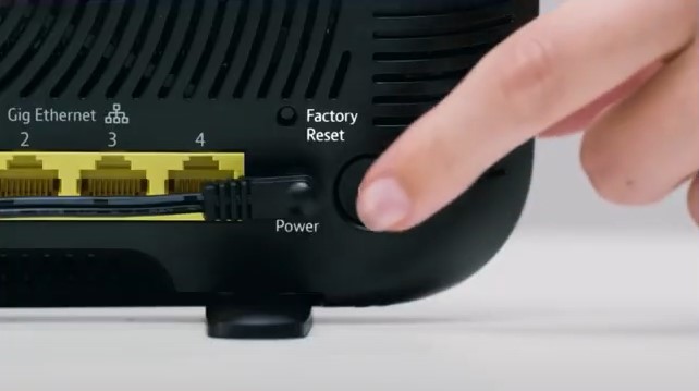 press the power button