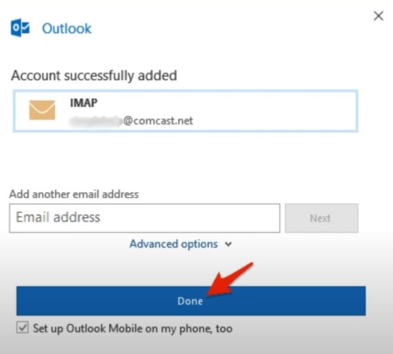 click on the Done option