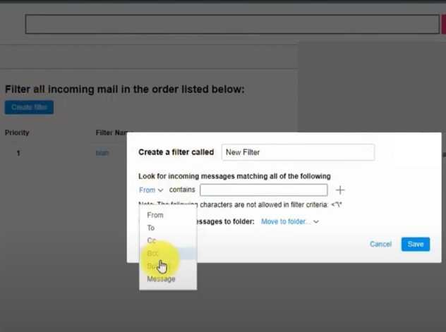 click From drop-down