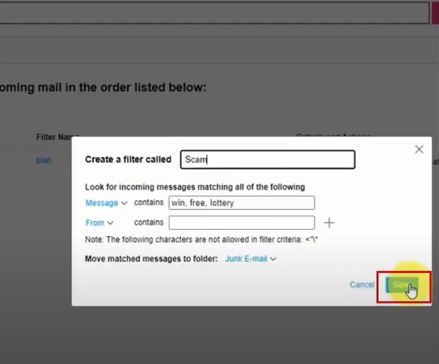 Save option to apply all the changes