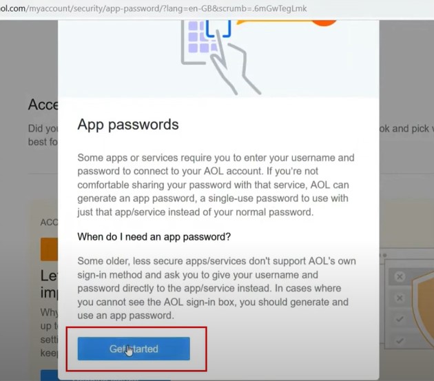 click on Get Started, enter Gmail