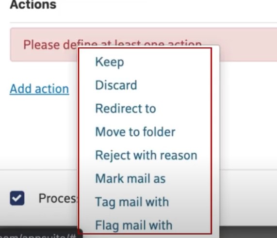 Actions, click on Add Actions