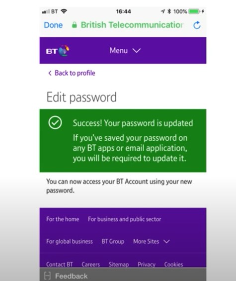 updated successfully you will get a confirmation notification