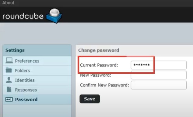 Enter the current password