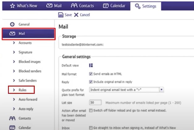 dropdown menu