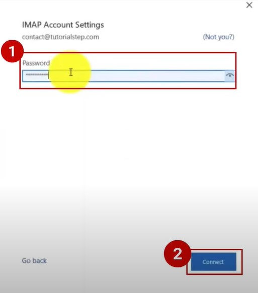 Xfinity Mail password and click Connect