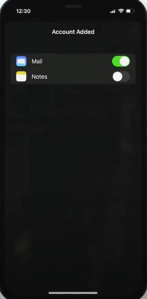 select the apps to use the email address